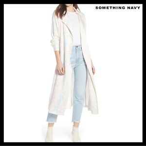 SOMETHING NAVY TRENCH COAT